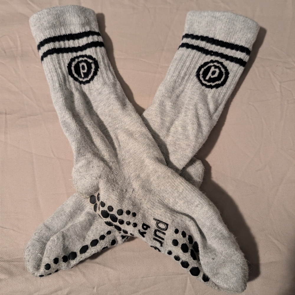 Pure Barre Gray Sticky Socks